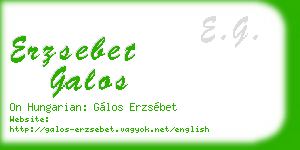 erzsebet galos business card